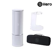 【Hero】攜帶型電動兩用義式萃取膠囊咖啡機全配組(包含義萃便攜包+義萃便攜支架) -白色