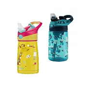【美國Contigo】兒童瓶1+1組 保溫瓶296ml+吸管瓶414ml(公司貨/防塵防漏/保溫瓶/吸管瓶) 長頸鹿+摩托車