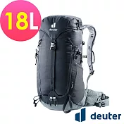 【deuter 德國】TRAIL 18L 輕量拔熱透氣背包3440124- 黑