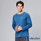 【deuter 德國】男款長袖吸濕排汗T恤DE-T2403M*- L 藍