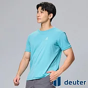 【deuter 德國】男款吸濕排汗輕薄短袖T恤DE-T2401M*- L 藍綠