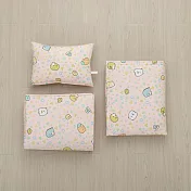 【家適居家】角落小夥伴-可愛睡墊三件組-幸運草(兩色)-台灣製造 粉色