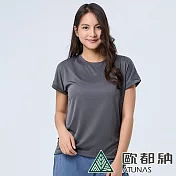 【ATUNAS 歐都納】女款ATUNAS-TEX吸濕排汗短袖T恤A2TS2313W*- XS 深灰