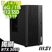 MSI PRO DP180 14-276TW(i7-14700/16G/1TB+512G SSD/RTX3060-12G/W11P)