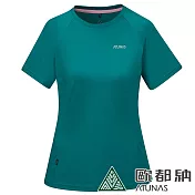 【ATUNAS 歐都納】女款POLARTEC POWER STRETCH短袖T恤A2TS2322W- S 珐瑯綠