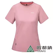 【ATUNAS 歐都納】女款POLARTEC POWER STRETCH短袖T恤A2TS2322W- S 玫瑰粉