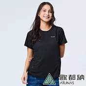 【ATUNAS 歐都納】女款POLARTEC POWER DRY短袖T恤A2TS2323W- S 黑