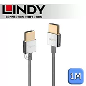 LINDY 林帝 CROMO HDMI 2.1 Type-A 公 to 公 極細傳輸線 1m (36776)