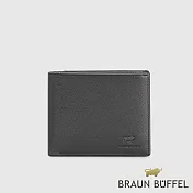 【BRAUN BUFFEL 德國小金牛】台灣總代理 艾康-A 12卡男夾-黑色/BF554-314-BK