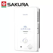 【SAKURA 櫻花】10L 屋外傳統熱水器 GH1035 (桶裝瓦斯LPG) RF式 送安裝