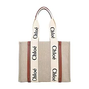 Chloe Woody tote bag帆布托特包(中號) 焦糖咖色