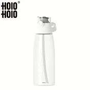 【HOLOHOLO】PILATES BOTTLE 大容量吸管運動水壺 1000ml 白