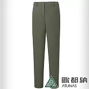 【ATUNAS 歐都納】女款SOFTSHELL抗風彈性長褲A1PA2317W- XL 灰綠