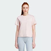 ADIDAS W BLUV Q3 TEE 女短袖上衣-粉紅-IY1456 XS 粉紅色