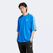 ADIDAS Oversize tee 男短袖上衣-藍-IZ2481 2XL 藍色