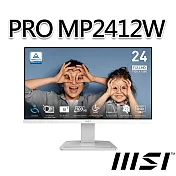 msi微星 PRO MP2412W 23.8吋 白 螢幕 (23.8＂/1920x1080/16:9/100Hz/白)