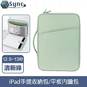 UniSync 極簡時尚 iPad12.9-13吋手提收納包/平板內膽包 清新綠