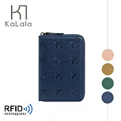 KaLala 狂想飛行壓紋 RFID防盜刷登機護照夾/證件收納包 深藍