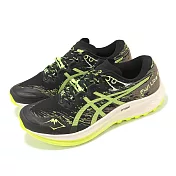 Asics 越野跑鞋 Fuji Lite 5 男鞋 黑 螢光綠 回彈 抓地 戶外 運動鞋 亞瑟士 1011B889001