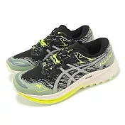 Asics 越野跑鞋 Fuji Lite 5 女鞋 黑 螢光綠 回彈 抓地 運動鞋 亞瑟士 1012B690001