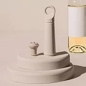 《Vacu Vin》Loop抽真空器+酒瓶塞 | 紅酒塞 真空瓶塞 保鮮瓶塞 葡萄酒塞 - 象牙白