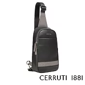 【Cerruti 1881】限量2折 義大利頂級小牛皮斜肩包 全新專櫃展示品(灰色 CEBO05887M)