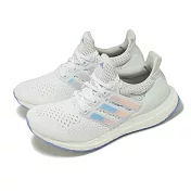 adidas 慢跑鞋 Ultraboost 1.0 W 女鞋 白 藍 銀 緩衝 BOOST 襪套 運動鞋 愛迪達 JH6582