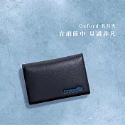 Crocodile鱷魚皮件 名片夾 風琴式名片夾 3卡夾 Oxford系列-0103-11106-黑藍兩色 -藍色