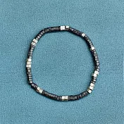 Pura Vida 美國手工 FACETED PYRITE BEAD 銀色男士黃鐵伸縮手環  銀色男士黃鐵