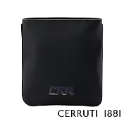 【Cerruti 1881】限量2折 義大利頂級小牛皮側背包肩背包 全新專櫃展示品(黑色 CEBO06275M)