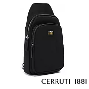 【Cerruti 1881】限量2折 義大利頂級斜背包 全新專櫃展示品(黑色 CEBO06386N)