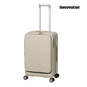 【Innovator】24吋 雙前開 剎車 拉鍊箱 沙丘米色