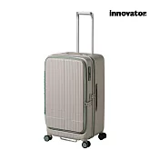 【Innovator】26吋 雙前開 剎車 拉鍊胖胖箱 沙丘米色