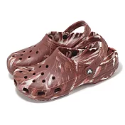 Crocs 洞洞鞋 Classic Marbled Clog 男女鞋 深土棕 經典大理石花紋 克駱格 卡駱馳 2068672FM 25cm DARK CLAY/MULTI