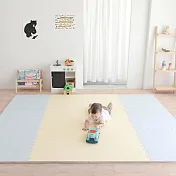 【Pato Pato】嬰幼兒防摔專用60x60x2cm 6片(贈收納袋)- 鵝黃&灰藍