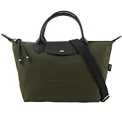 LONGCHAMP S號 LE PLIAGE ENERGY 再生帆布二用包 卡其綠