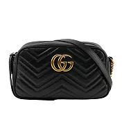 GUCCI 小牛皮GG Marmont肩背/斜背包_展示品 (黑色)