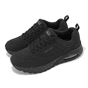 Skechers 休閒鞋 Uno Rugged-Wat-Air-Proof 男鞋 黑 防潑水 氣墊 支撐 全黑 183048BBK