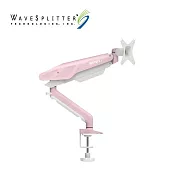 WaveSplitter 威世波 電競Style 鋁合金 氣壓式 螢幕支架 [桌夾式] WST-MNT004 櫻花粉
