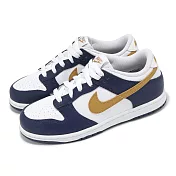 Nike 童鞋 Dunk Low PS 中童 小朋友 休閒鞋 海軍藍 金 親子鞋 FB9108-111