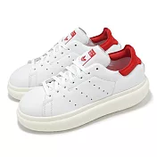 adidas 休閒鞋 Stan Smith PF W 女鞋 白 紅 厚底 增高 小白鞋 史密斯 愛迪達 IE0452