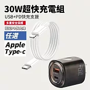 【傳電師】30W雙孔快充組 USB+PD快充支援 搭配PD快充線 apple