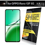 NISDA for OPPO Reno 12F 5G鋼化9H玻璃保護貼-非滿版