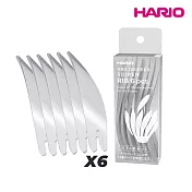 【HARIO】睡蓮濾杯肋片 六入組 -透明白