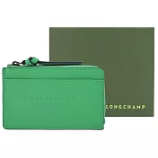 LONGCHAMP 3D系列小牛皮卡片零錢包 草綠