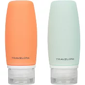 《TRAVELON》沐浴乳 洗髮精 乳液瓶 保養品空瓶 | 旅行分裝瓶(大橘藍2入)