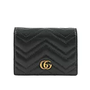 GUCCI GG MARMONT牛皮卡片小短夾 展示品 (黑色)