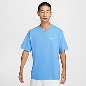 NIKE AS M NSW TEE CLUB MAX 男短袖上衣-藍-FV0376412 L 藍色