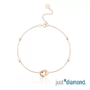 【Just Diamond】圓緣 18K玫瑰金手鍊(網路限定)