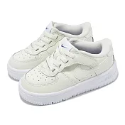 Nike 童鞋 Force 1 Low EasyOn LV8 1 TD 小童 米白 藍 學步鞋 休閒鞋 FV6105-100